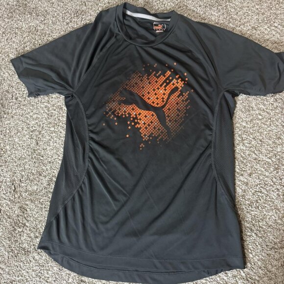 Puma Shirt Mens Small Black coolCELL Athletic Training Graphic Short Sleeve - Picture 1 of 8